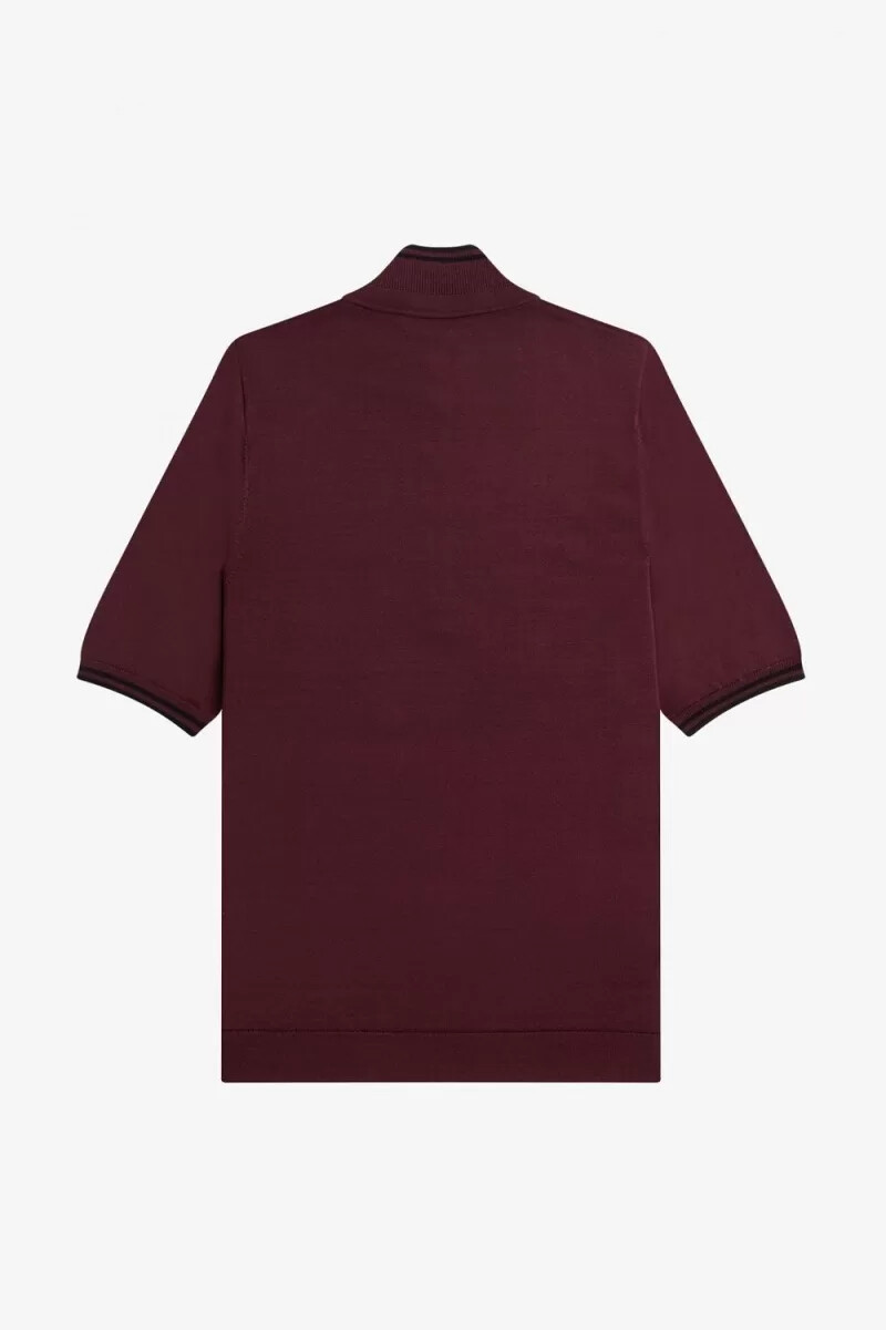 fred perry strickbluse für damen weinrot