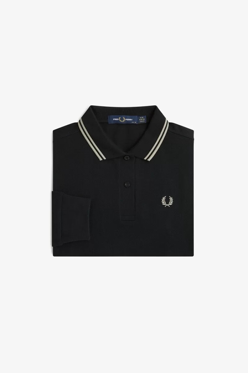 fred perry g3636 damenhemd schwarz warmgrau