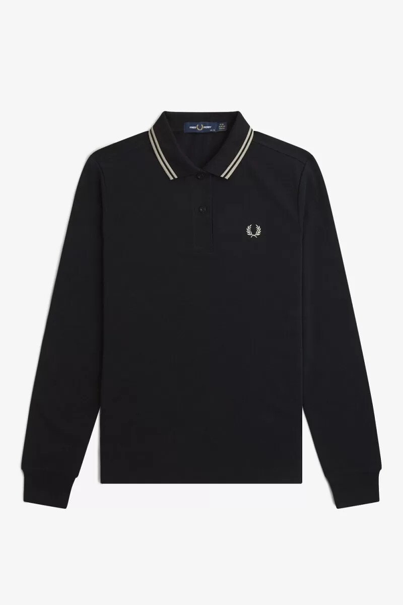 fred perry g3636 damenhemd schwarz warmgrau