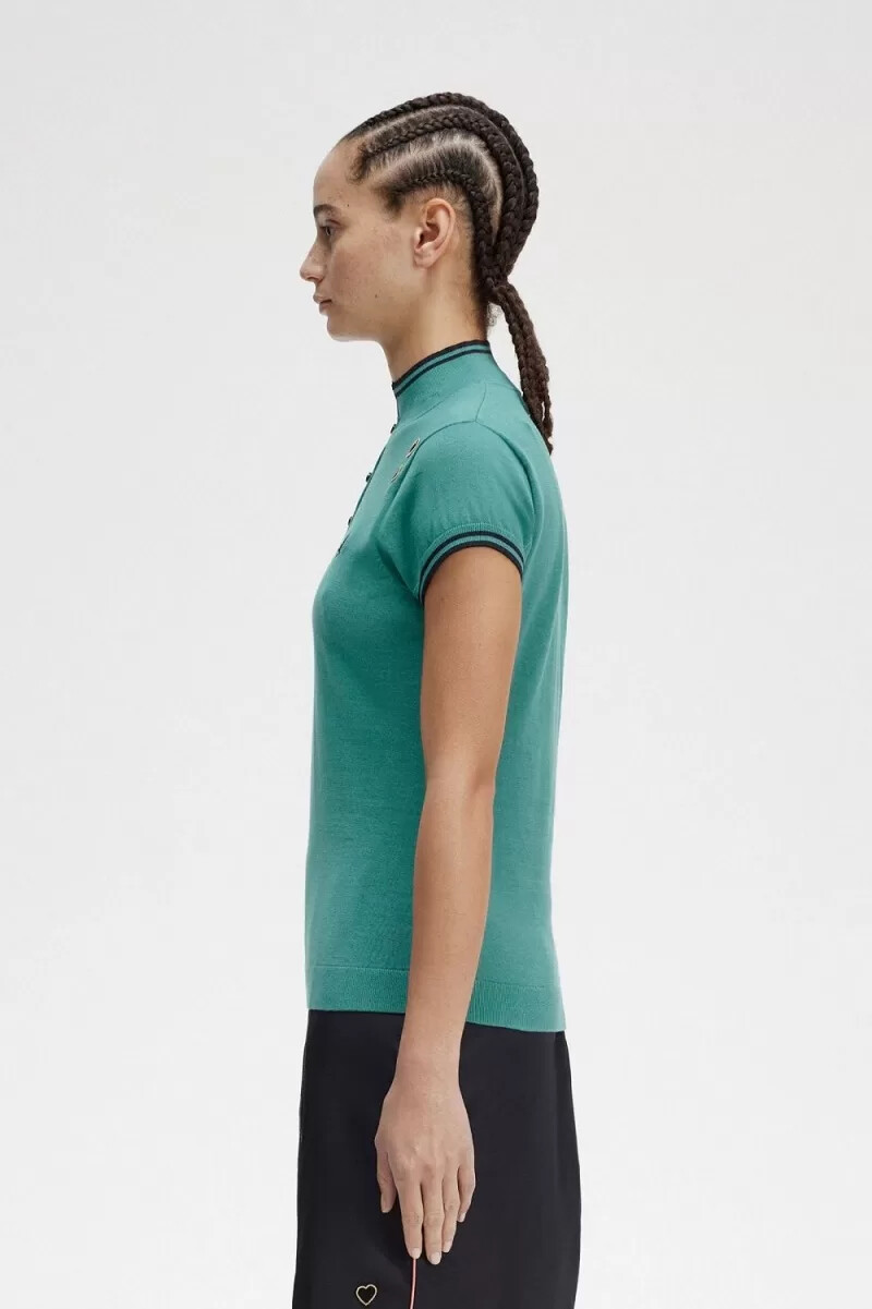 fred perry strickbluse für damen tiefmint