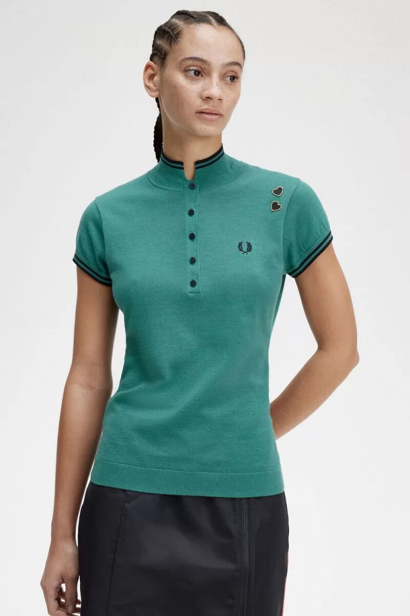 fred perry strickbluse für damen tiefmint