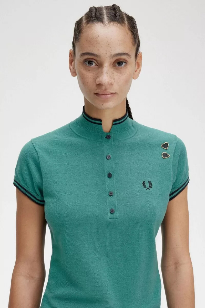 fred perry strickbluse für damen tiefmint