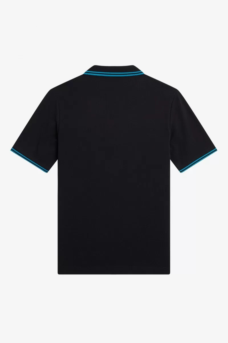 fred perry g3600 damenhemd schwarz cyberblau cyberblau