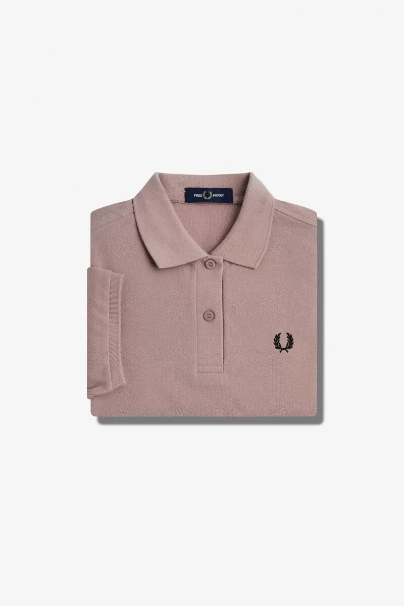 fred perry g6000 damenhemd dunkelrosa schwarz