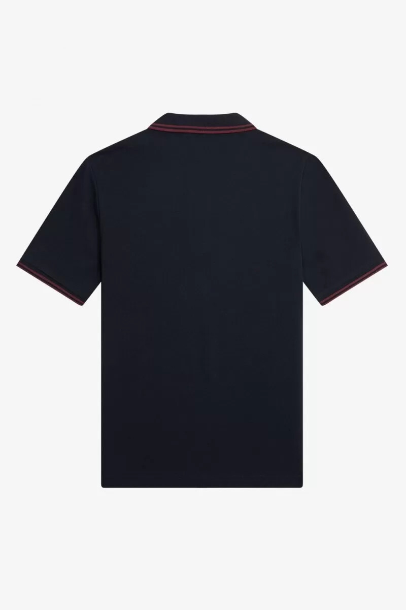 fred perry g3600 damenhemd marineblau oxblood