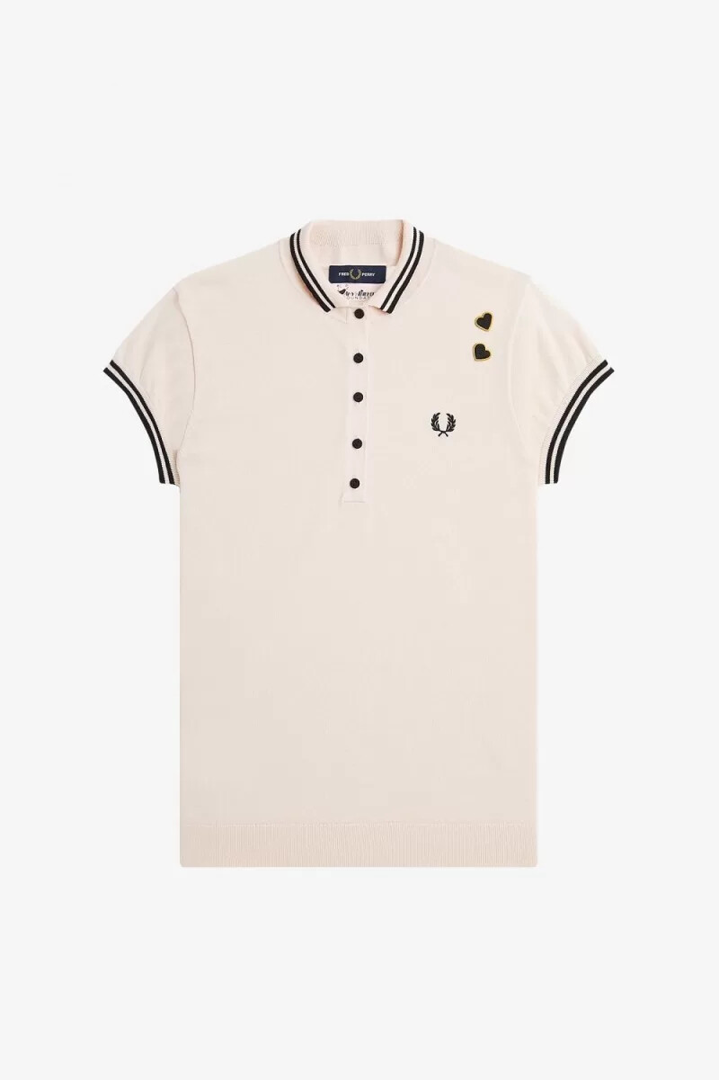 fred perry strickbluse für damen milchrosa
