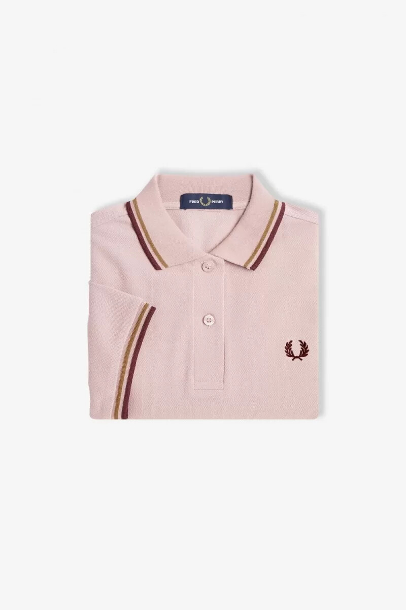 fred perry g3600 damenhemd altrosa rosa braun oxblood