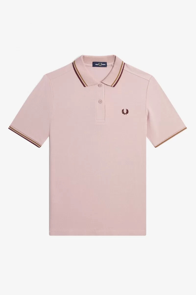 fred perry g3600 damenhemd altrosa rosa braun oxblood