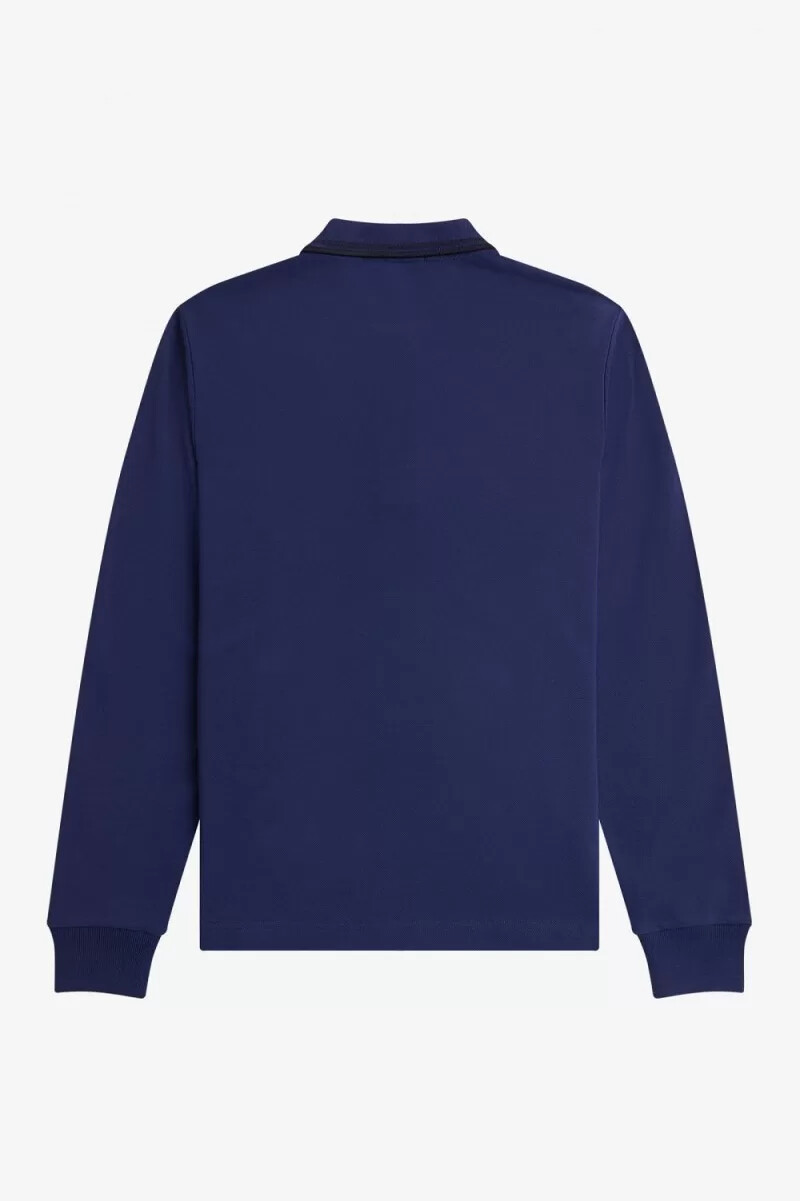 fred perry g3636 damenhemd französischblau schwarz