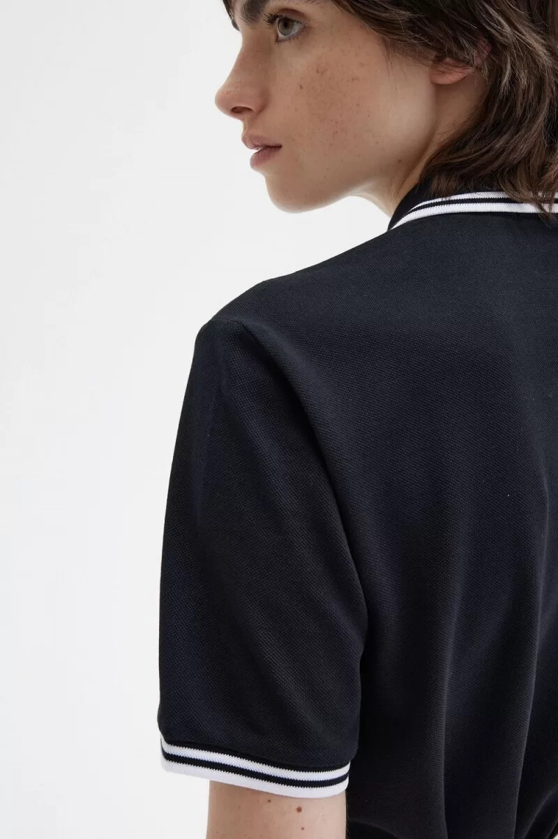 fred perry g3600 damenhemd schwarz weiß