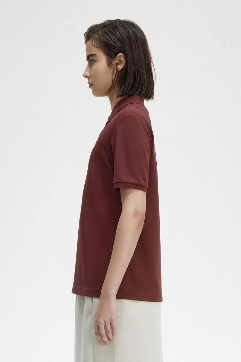 fred perry g6000 damenhemd farbe oxblood dusty rose pink