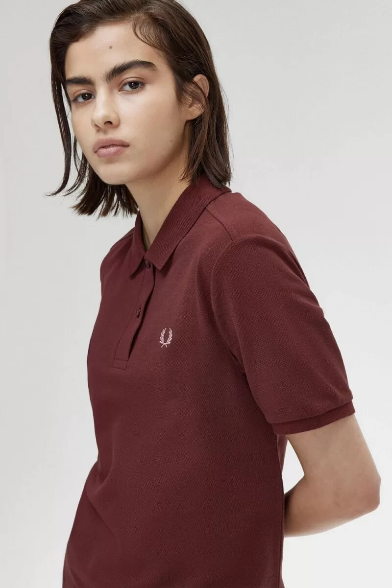 fred perry g6000 damenhemd farbe oxblood dusty rose pink