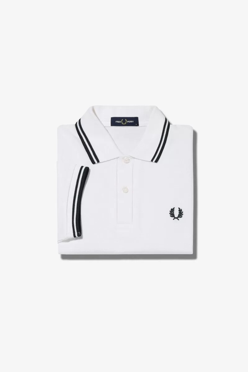 fred perry g3600 damenhemd weiß schwarz
