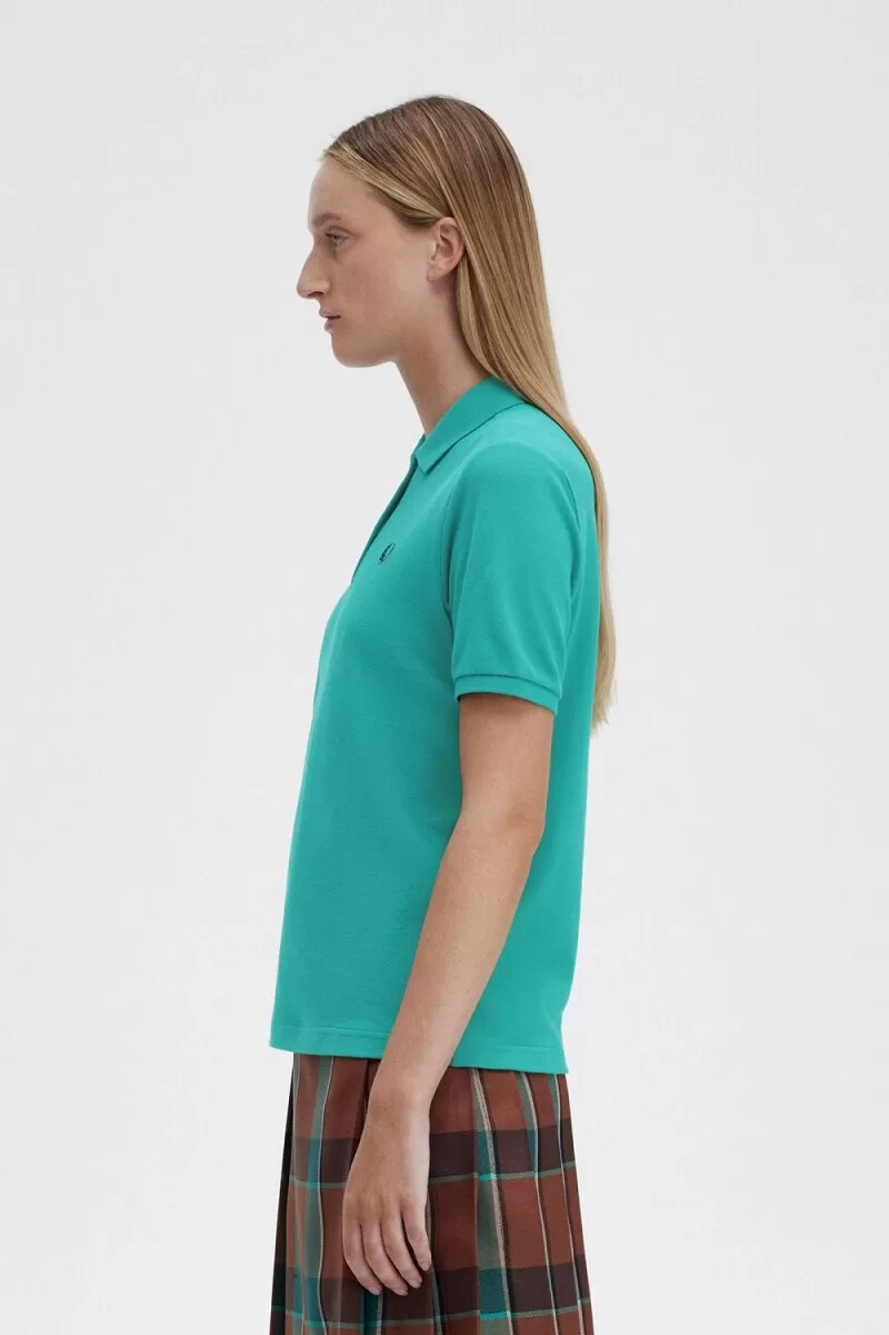 fred perry g6000 damenhemd tiefmintschwarz