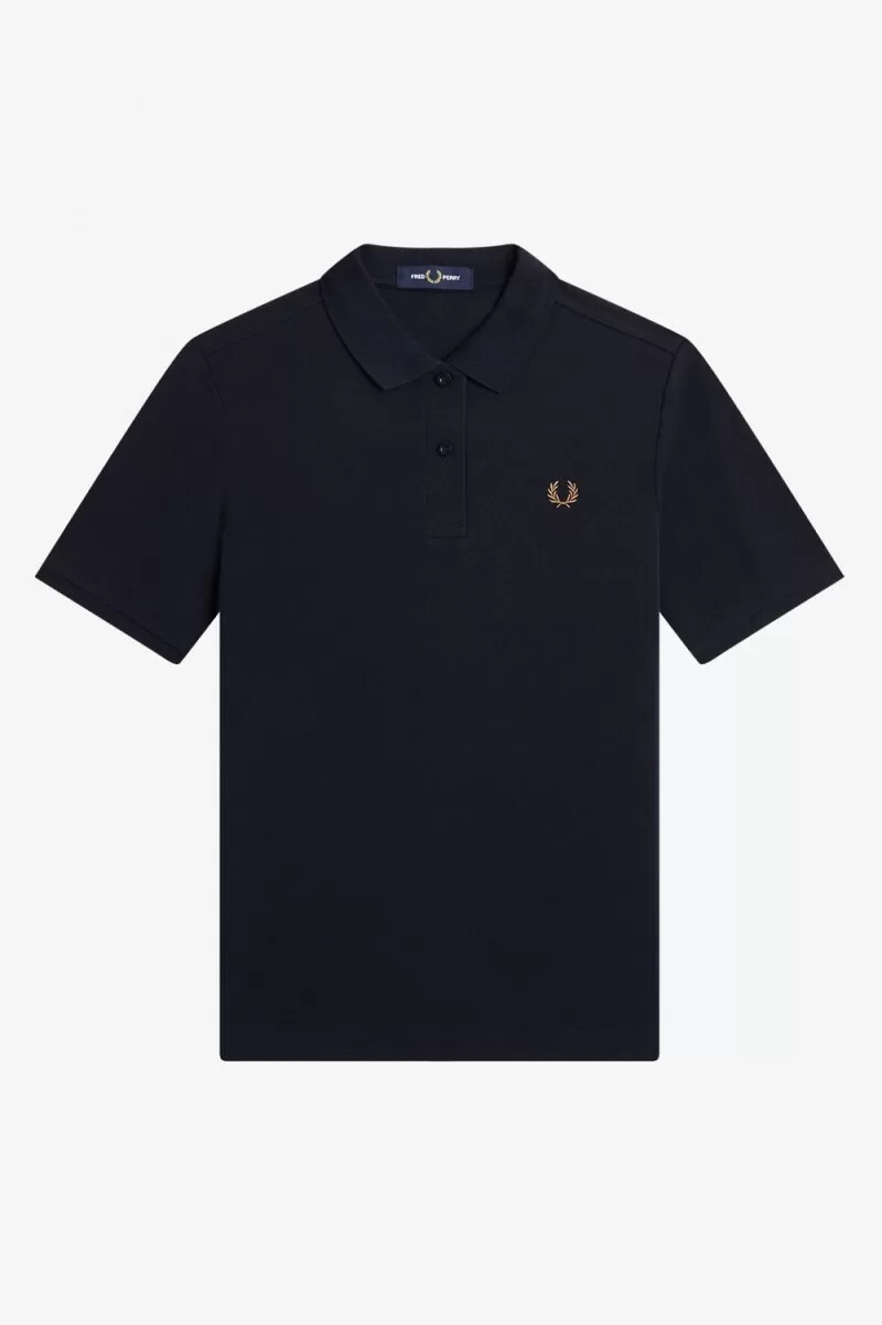 fred perry g6000 damenhemd marineblaubraun