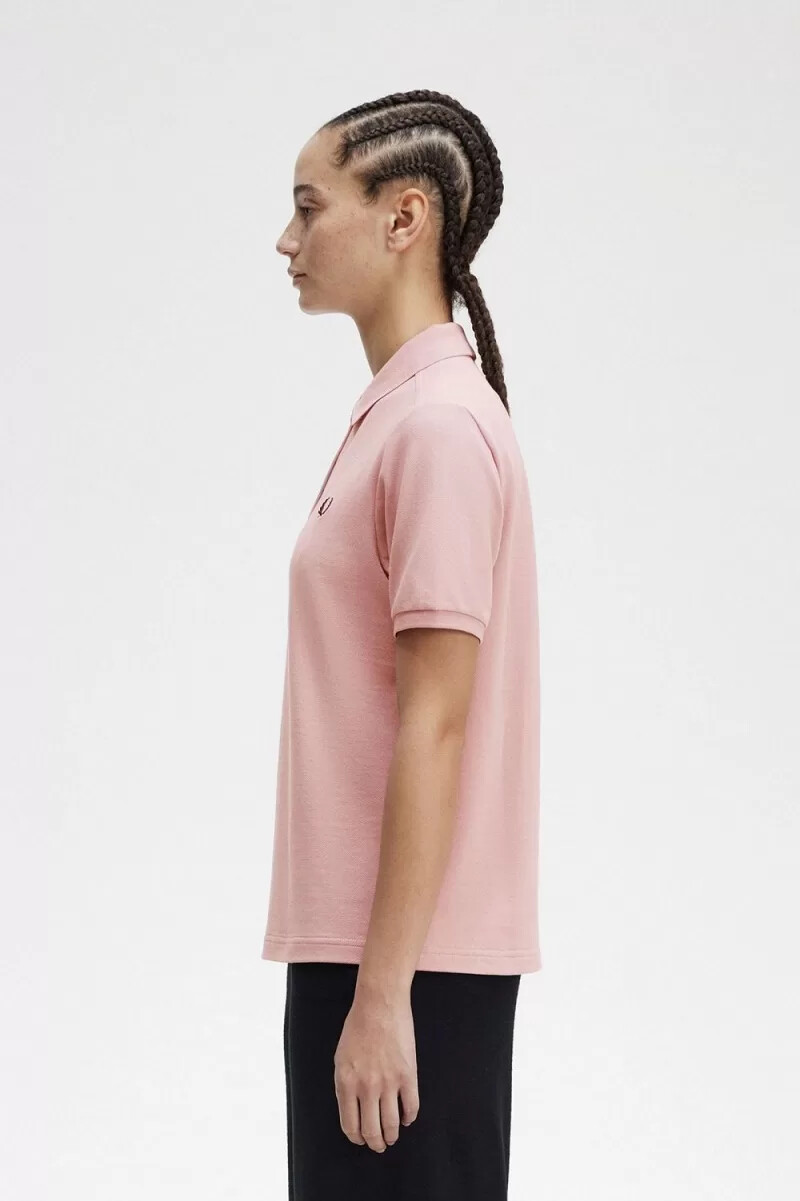 fred perry g6000 damenhemd altrosa-rosa schwarz