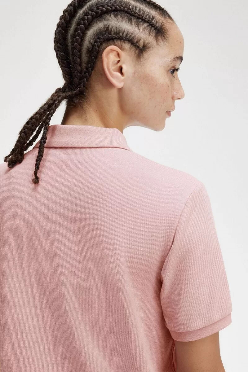 fred perry g6000 damenhemd altrosa-rosa schwarz