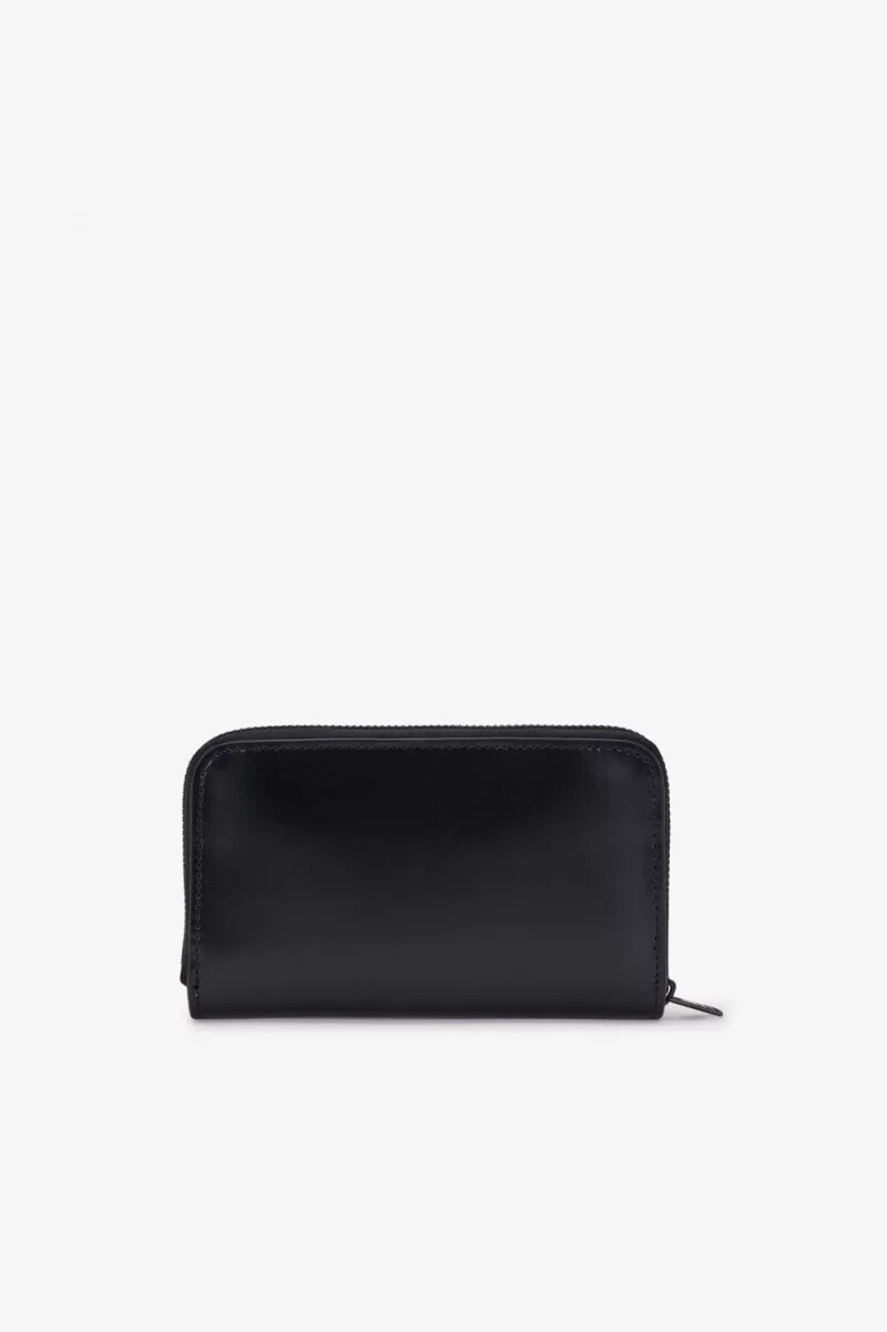 fred perry leder-damengeldbörse schwarz