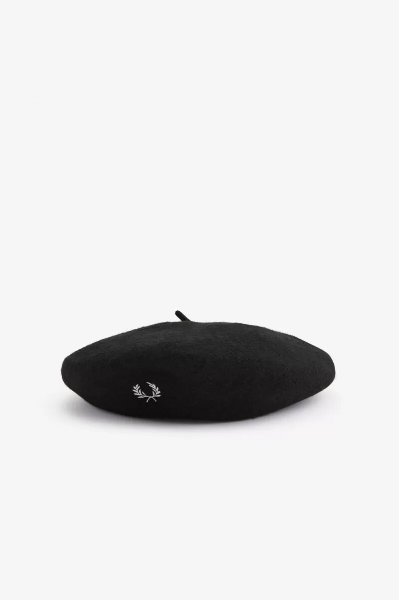 fred perry baskenmütze für damen schwarz