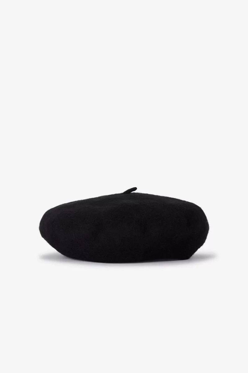 fred perry baskenmütze für damen schwarz