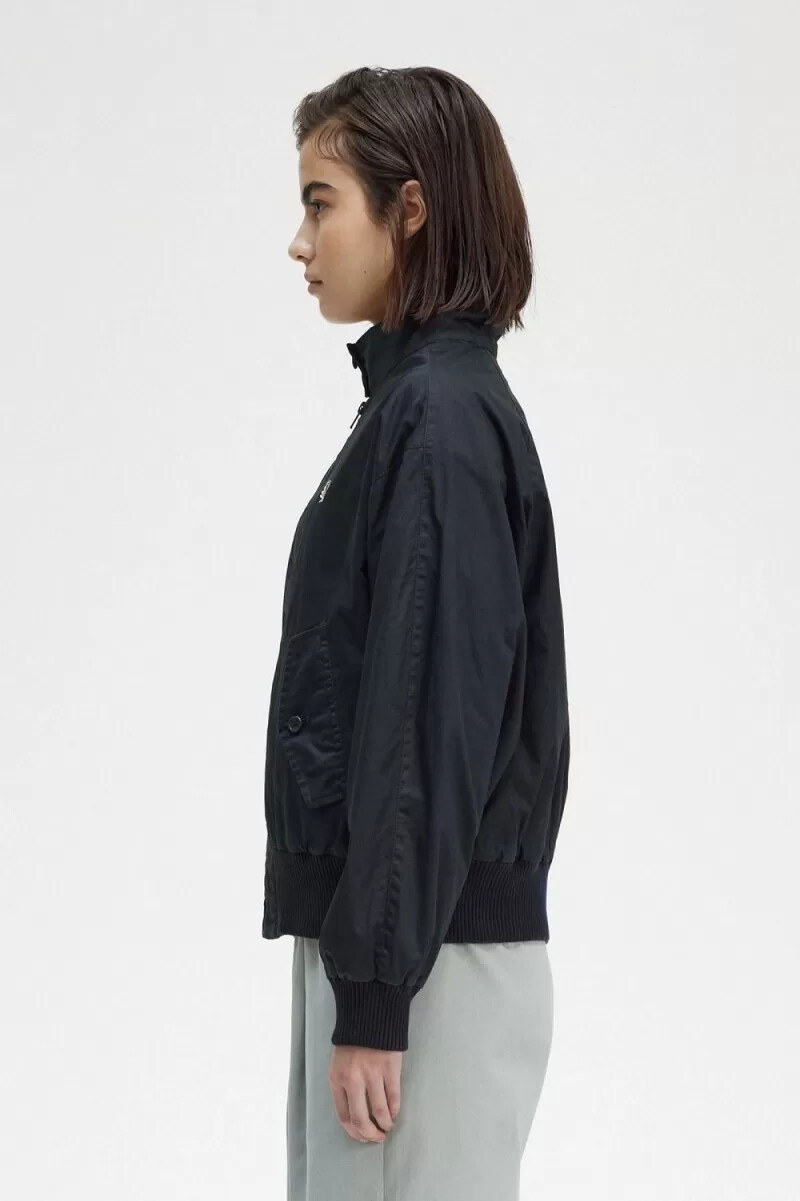 fred perry batwing damenjacke mit reißverschluss marineblau