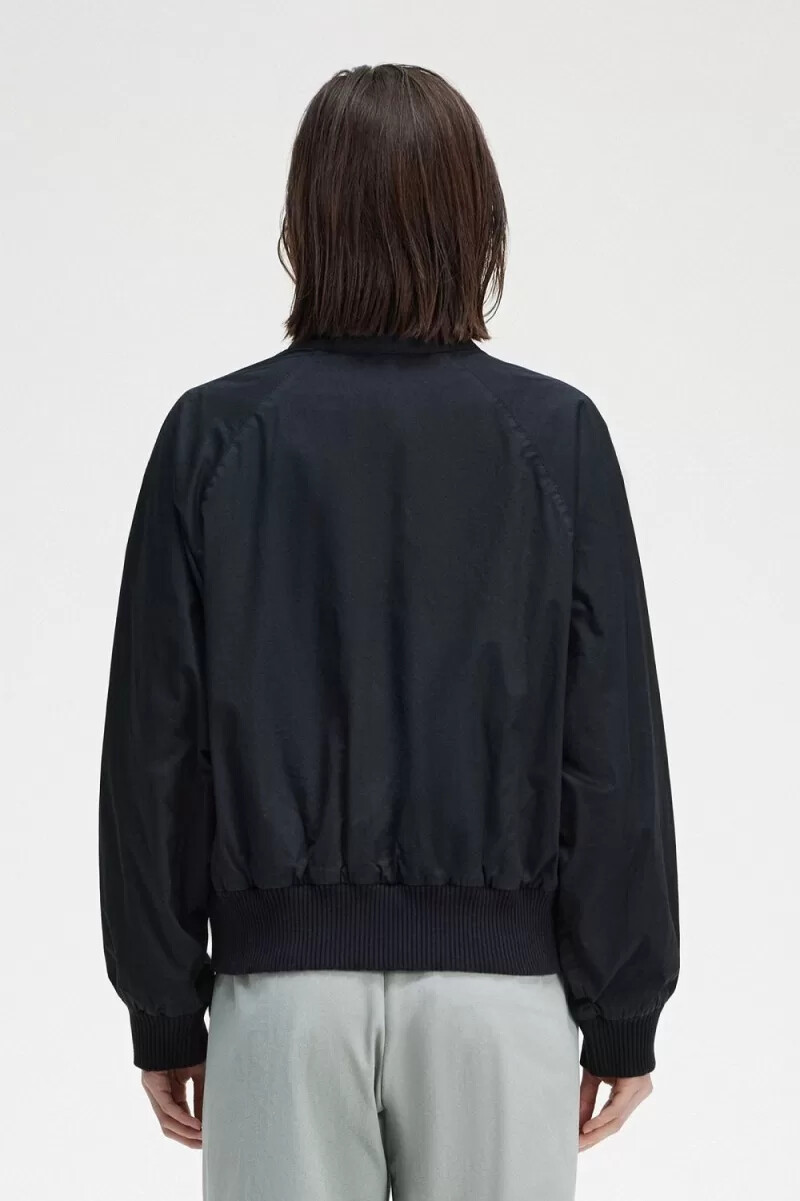 fred perry batwing damenjacke mit reißverschluss marineblau