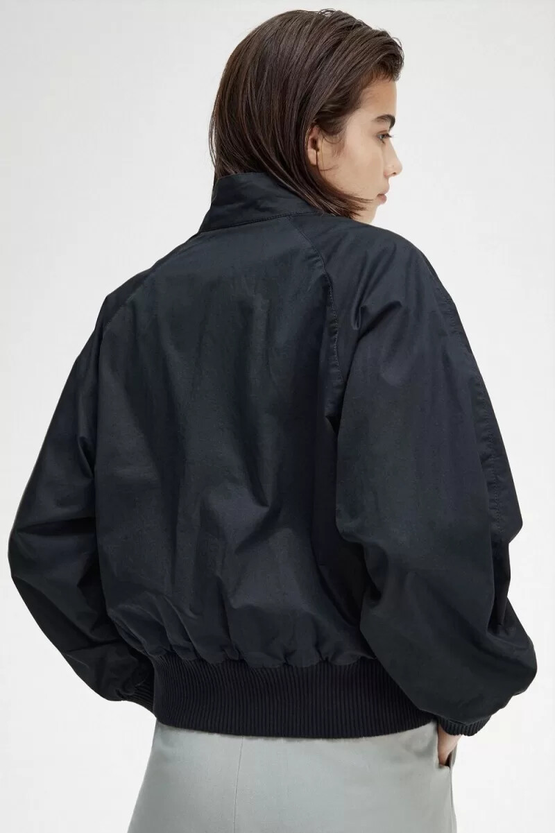 fred perry batwing damenjacke mit reißverschluss marineblau