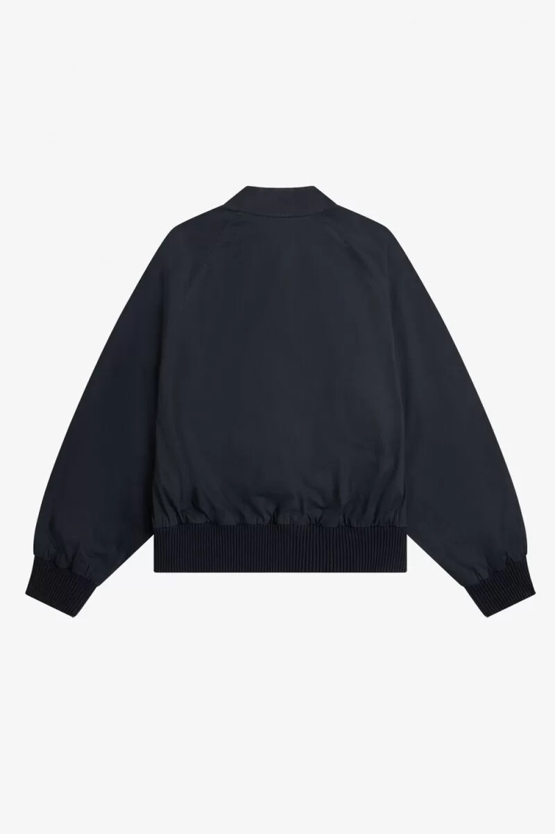 fred perry batwing damenjacke mit reißverschluss marineblau