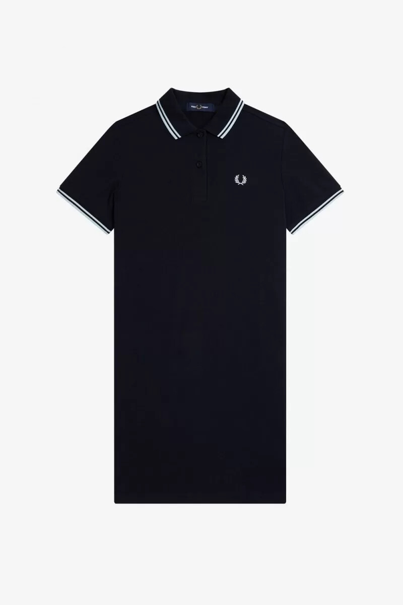 fred perry twin tipped damenkleid marineblau