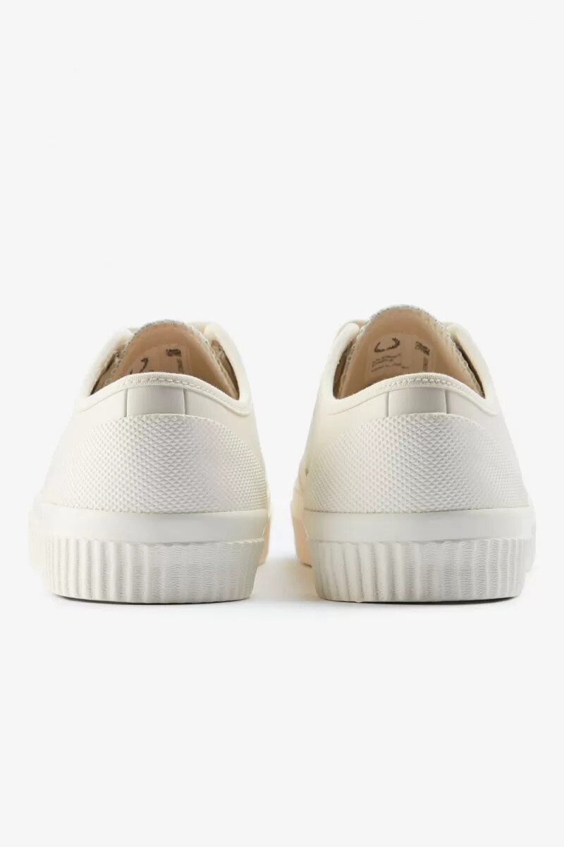 fred perry hughes low damen-sneaker hellbeige kobaltblau