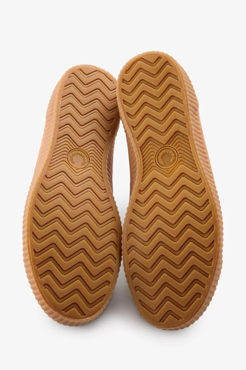 fred perry low hughes damen-sneaker beige hellbeige