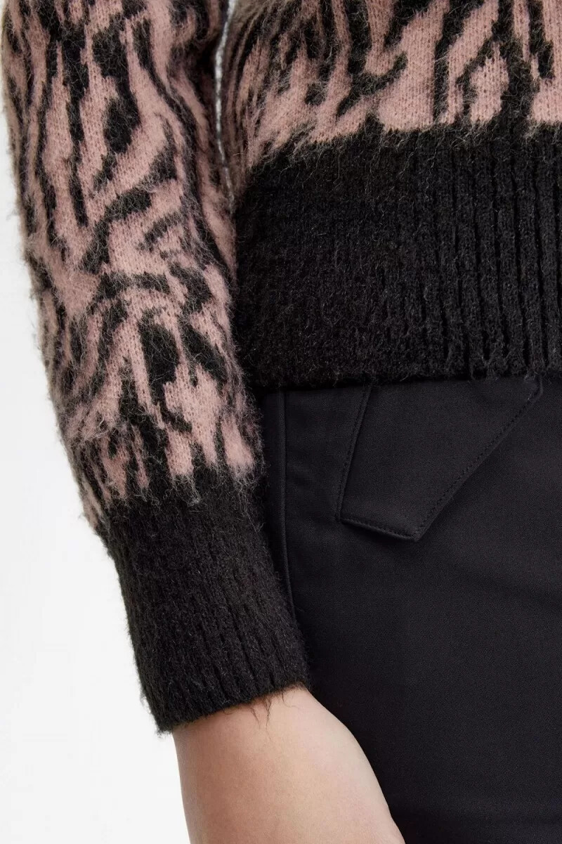fred perry zebra damenpullover in altrosa
