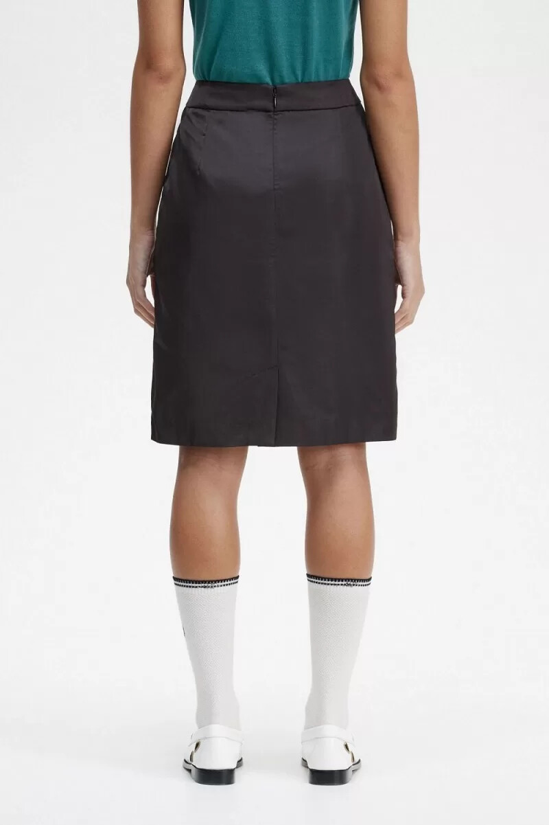 fred perry damenröcke mit reißverschlussdetails schwarz