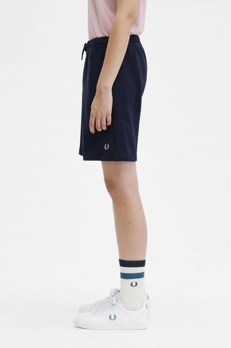 fred perry sweat damen-shorts marineblau