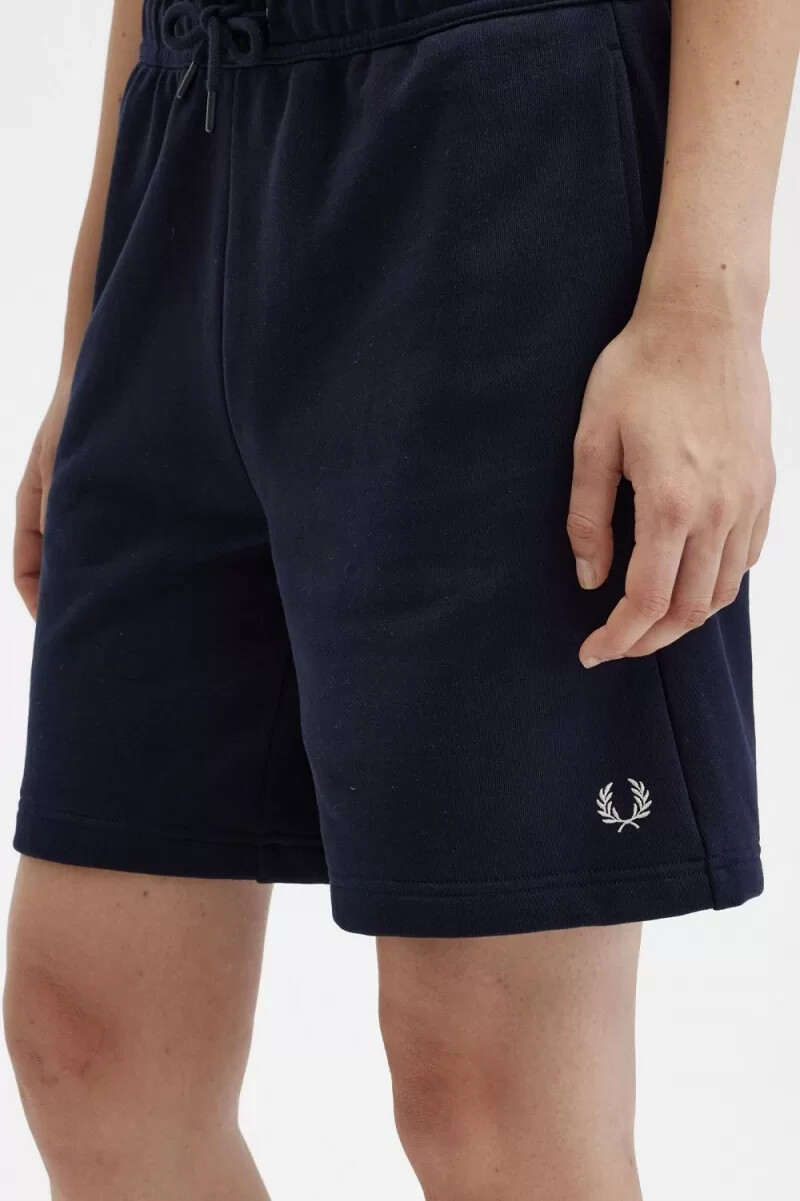 fred perry sweat damen-shorts marineblau