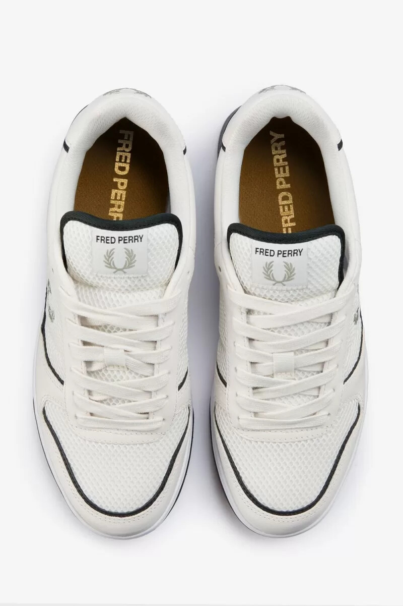 fred perry b300 herren-sneaker schneeweiß mint