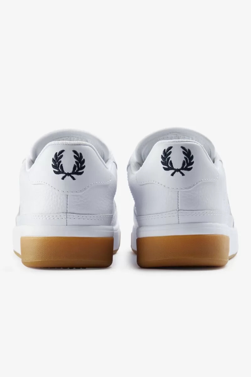 fred perry b300 herren-sneaker weiß marineblau