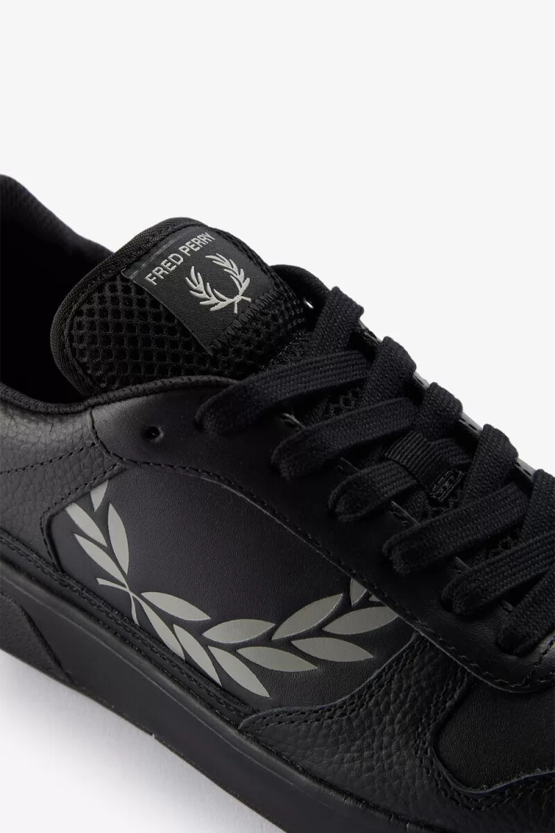 fred perry b300 herren-sneaker schwarz grau