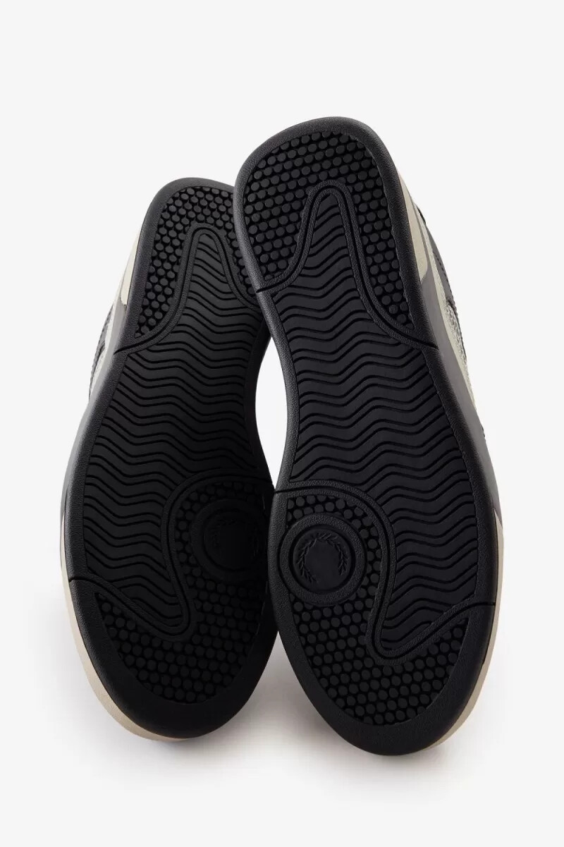 fred perry b300 herren-sneaker schwarzgunmetal