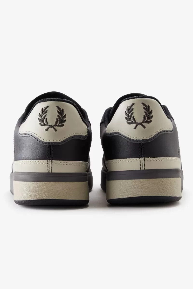 fred perry b300 herren-sneaker schwarzgunmetal