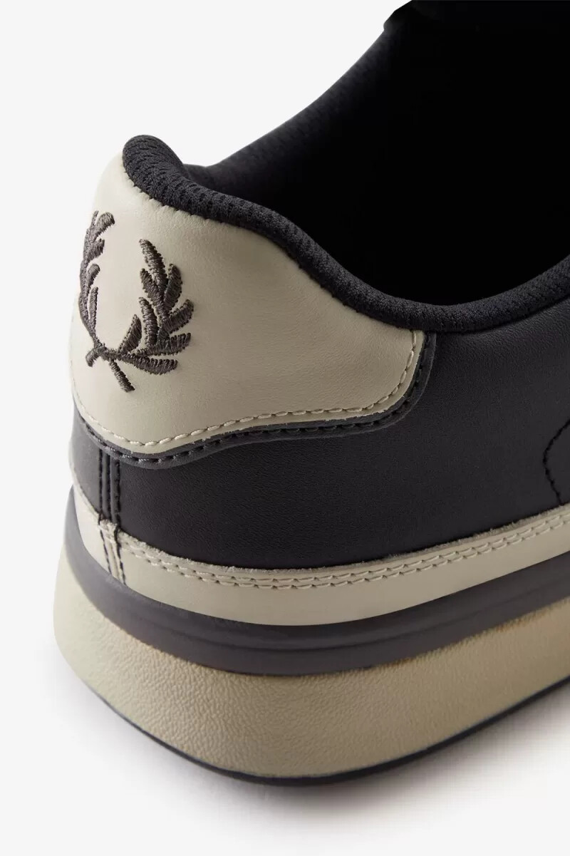fred perry b300 herren-sneaker schwarzgunmetal