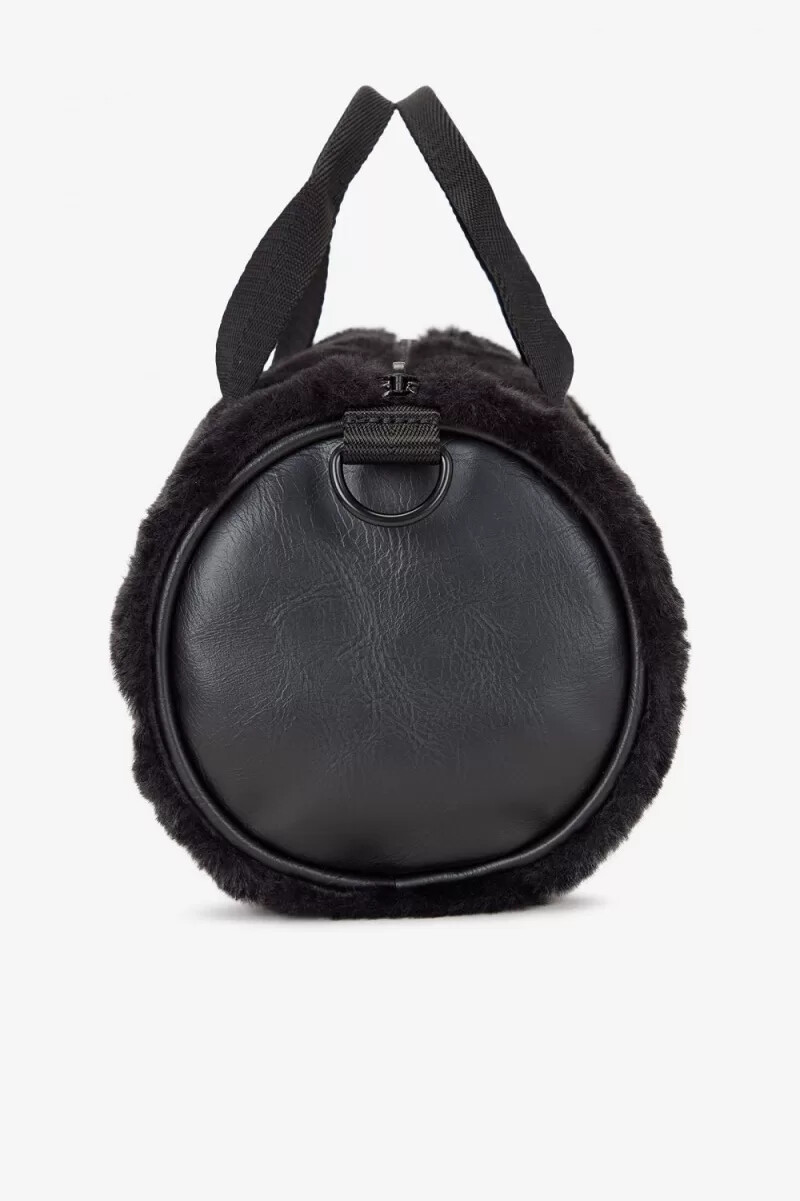 fred perry mini barrel damenhandtasche schwarz