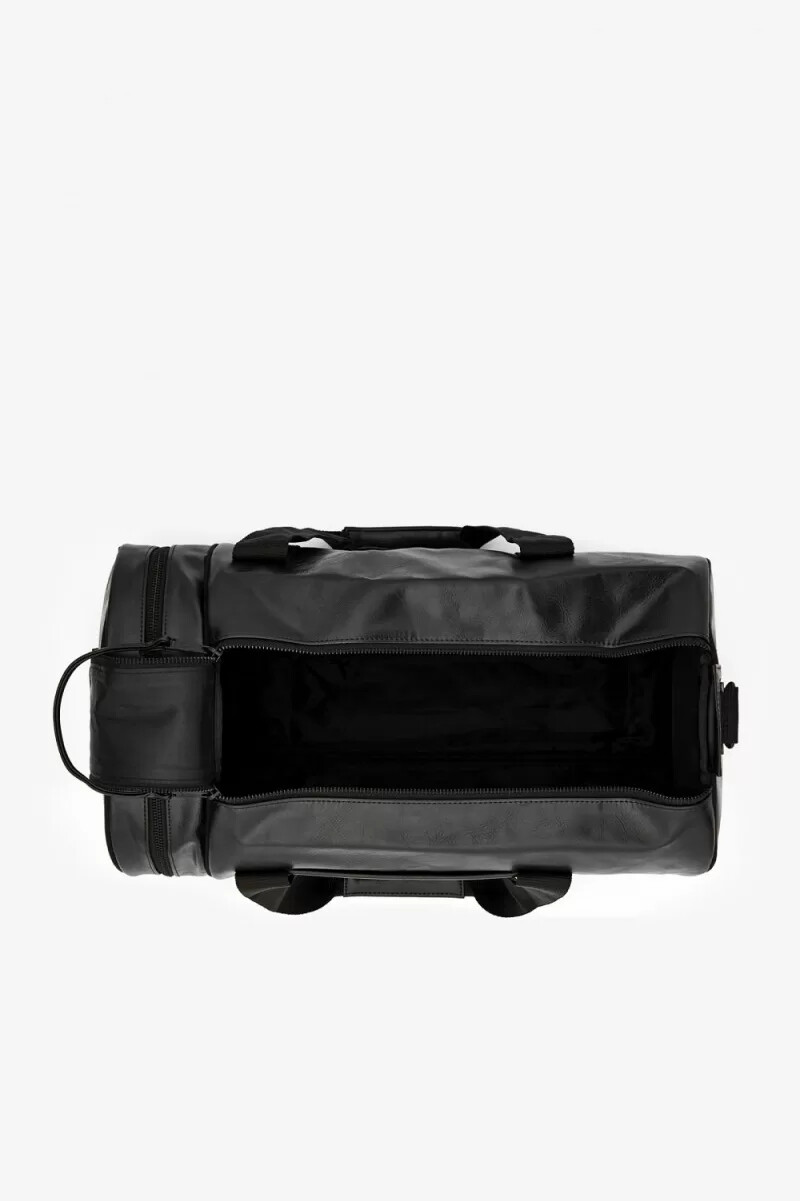 fred perry tonale pu barrel damenhandtaschen schwarz