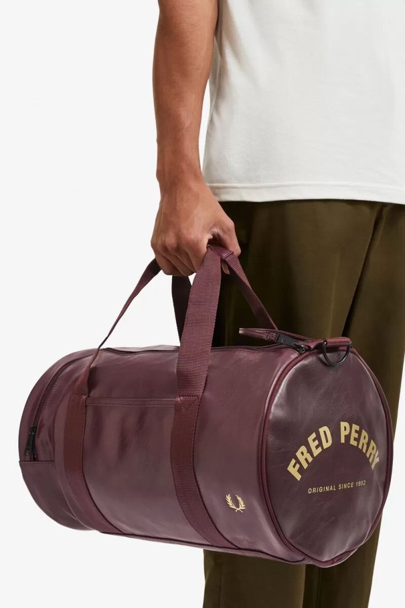 fred perry tonal barrel damenhandtaschen braun