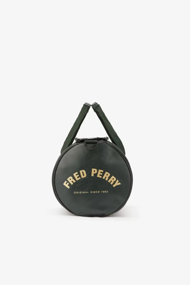 fred perry tonal barrel damenhandtasche dunkelgrün