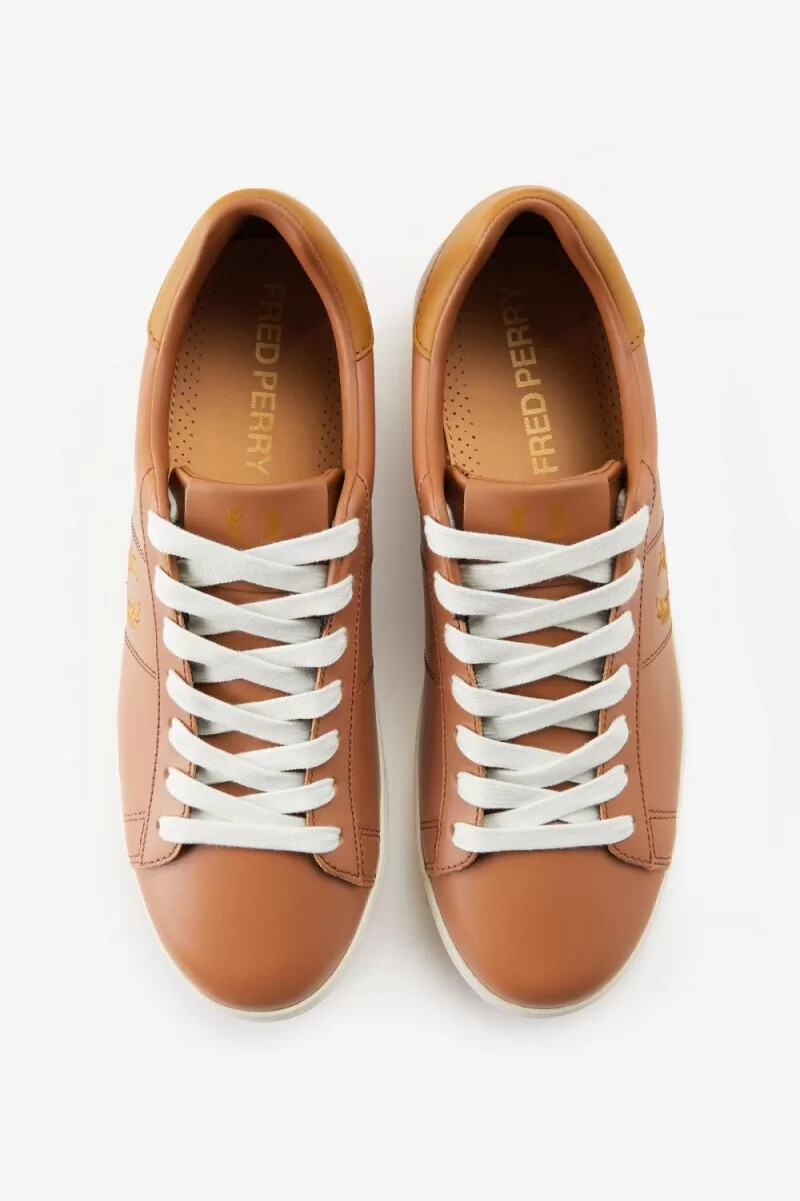 fred perry spencer damen-tennisschuhe dunkelbraun dunkelbraun