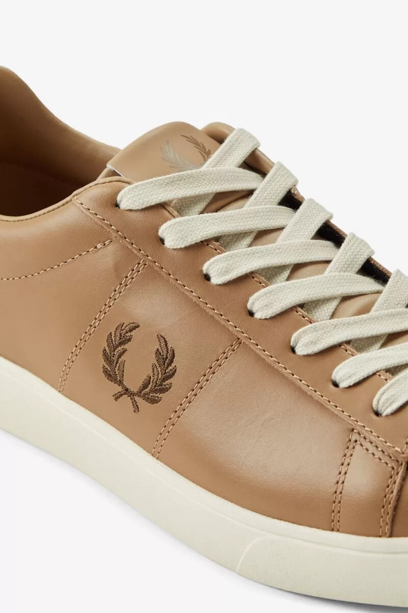 fred perry spencer damen-tennisschuhe grün braun
