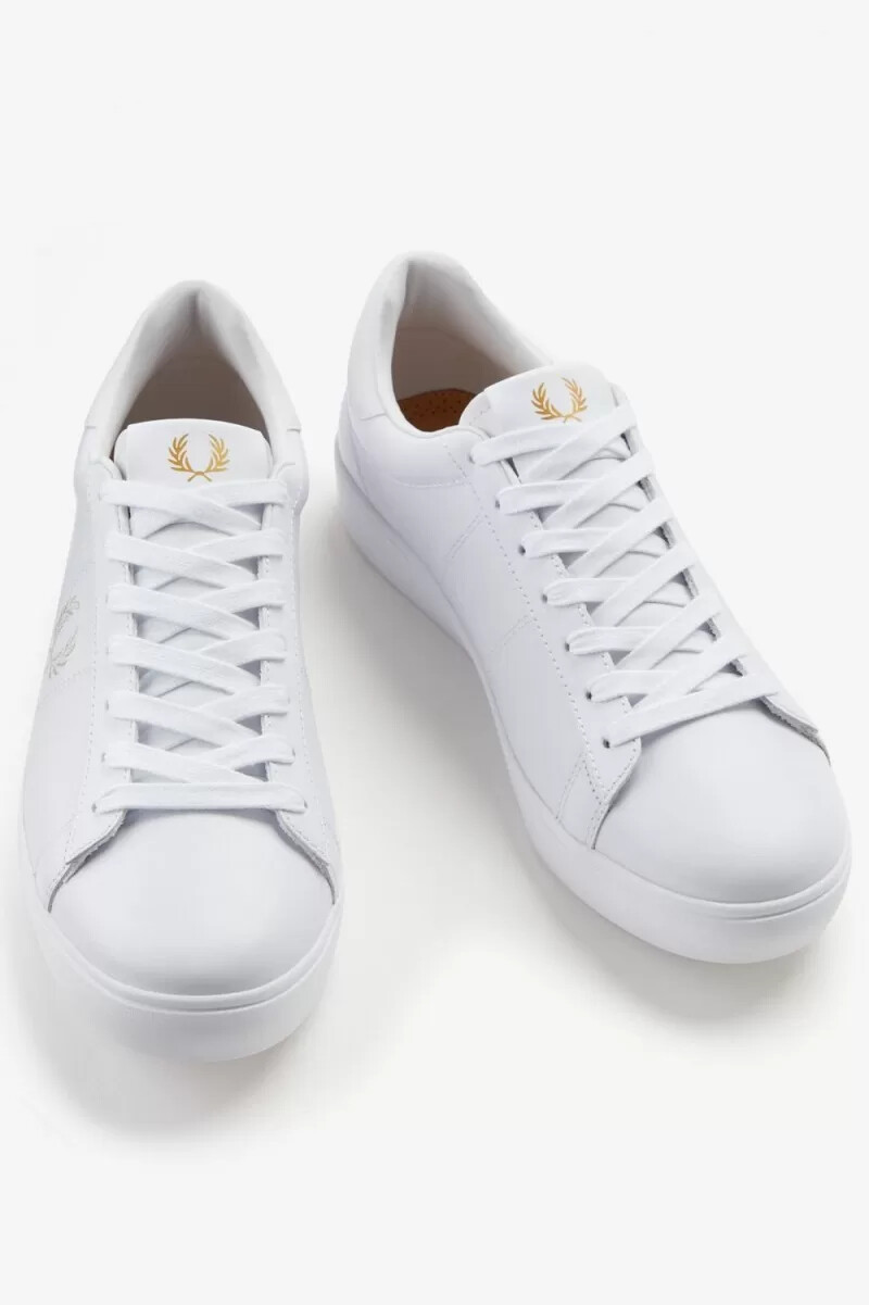 fred perry spencer damen-tennisschuhe weiß