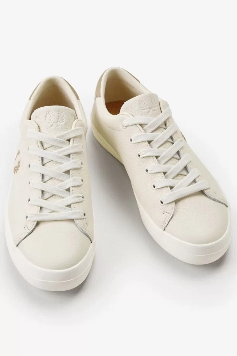 fred perry lottie damen-tennisschuhe beige grün