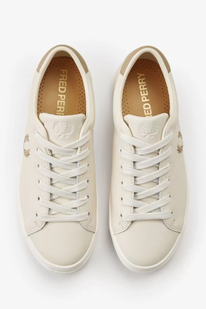 fred perry lottie damen-tennisschuhe beige grün